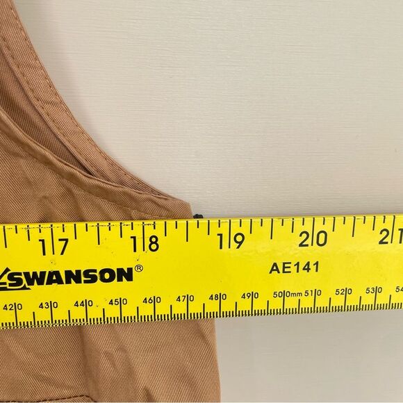 NWT Tommy Hilfiger Sleeveless Tiered Cotton Midi Dress in Tan Size 6 - Picture 8 of 9